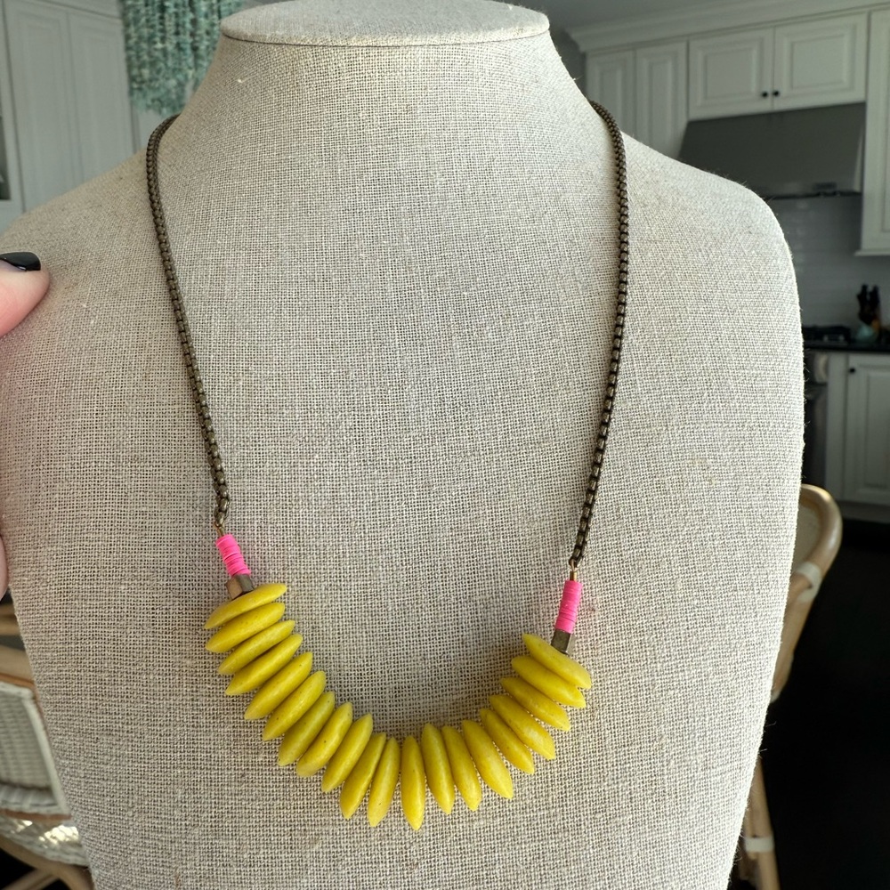 Beyond the Sea Ghana Glass + Brass Necklace